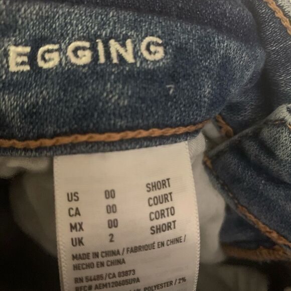 American Eagle distressed jeggings, size 00 short - Picture 14 of 14